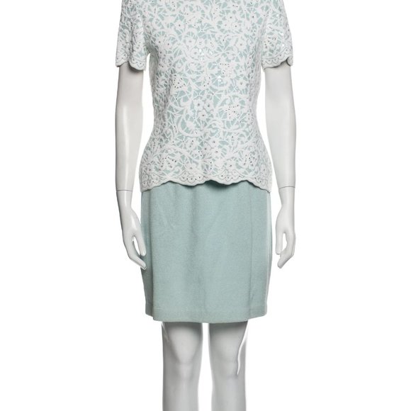 Shimmery Lacey St John Top w Sequins & Bling - Picture 2 of 9